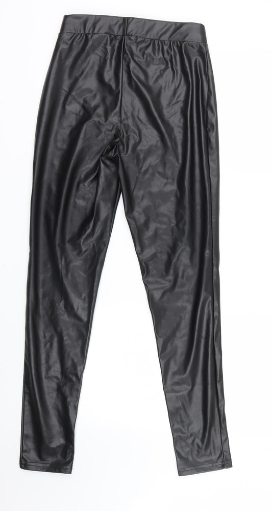 Primark Womens Black Trousers Size 6 L28 in