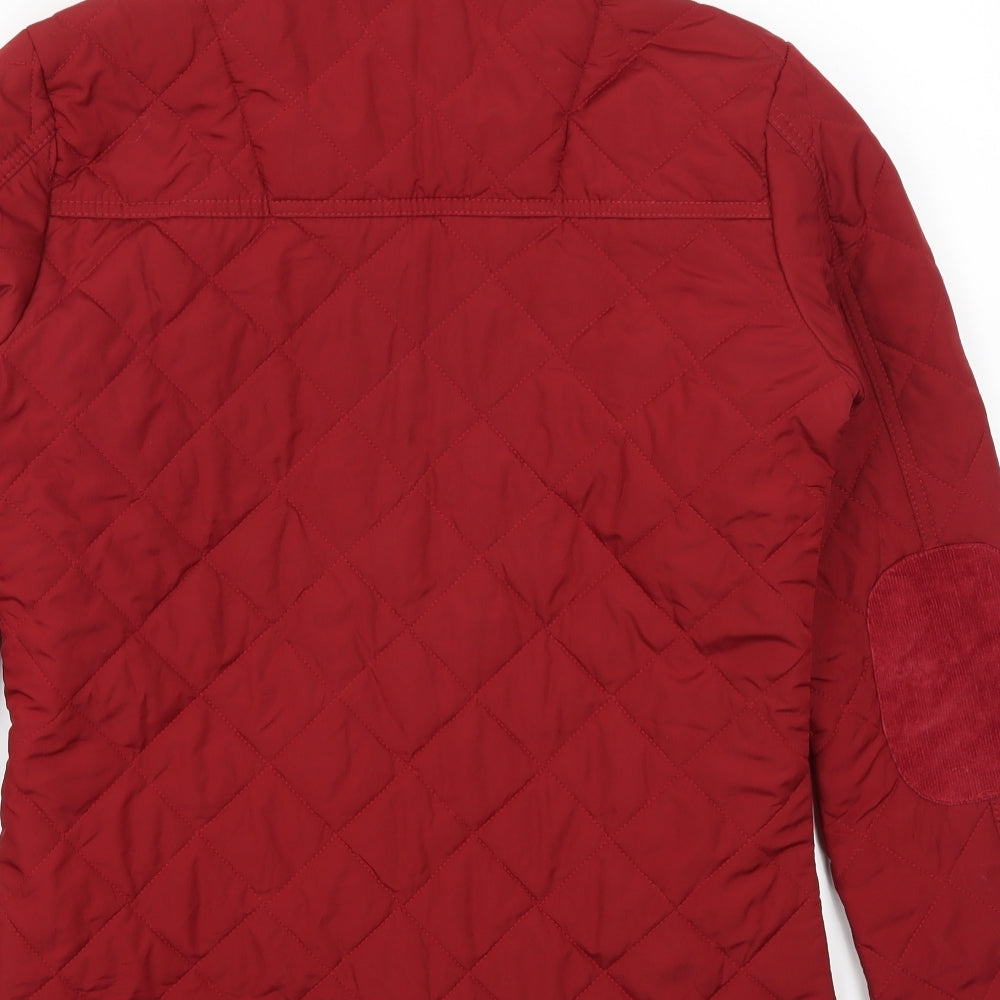 Denim Co Womens Red Quilted Coat Size 8