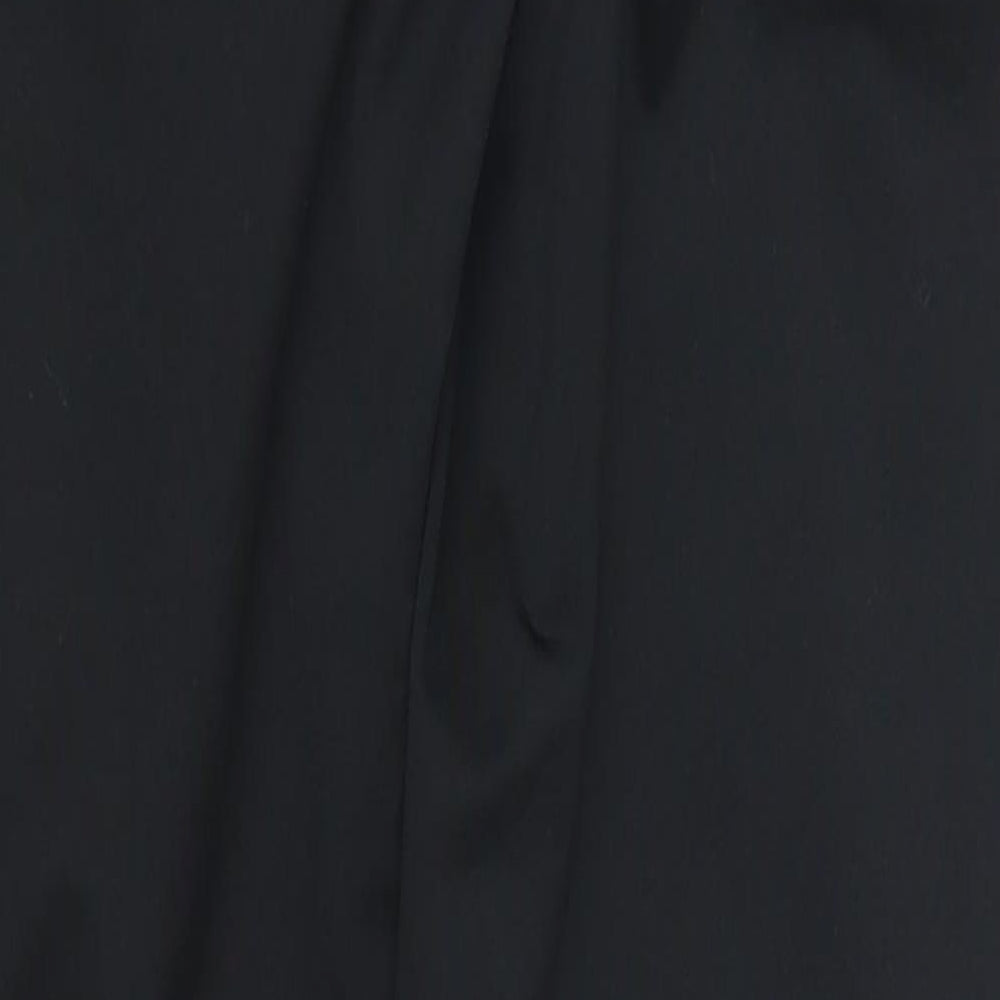 Mens UK Size S New Line Regular Fit Black Trousers