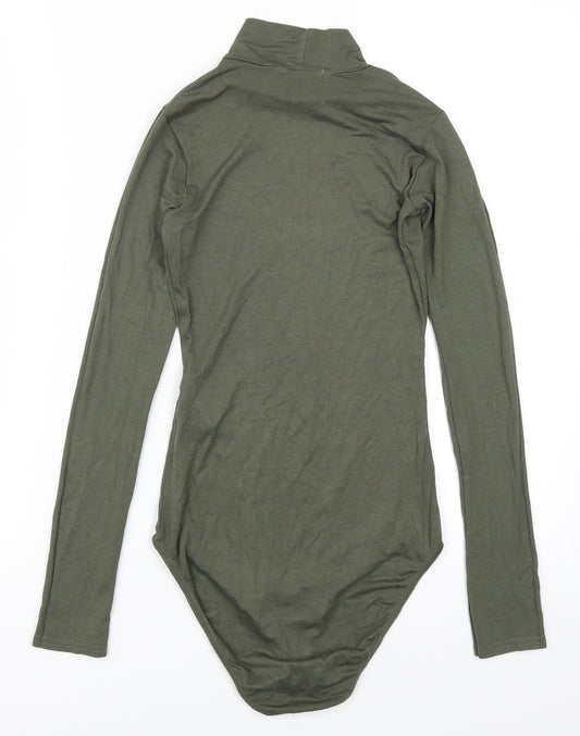 Boohoo Womens Green Bodysuit One-Piece Size 6