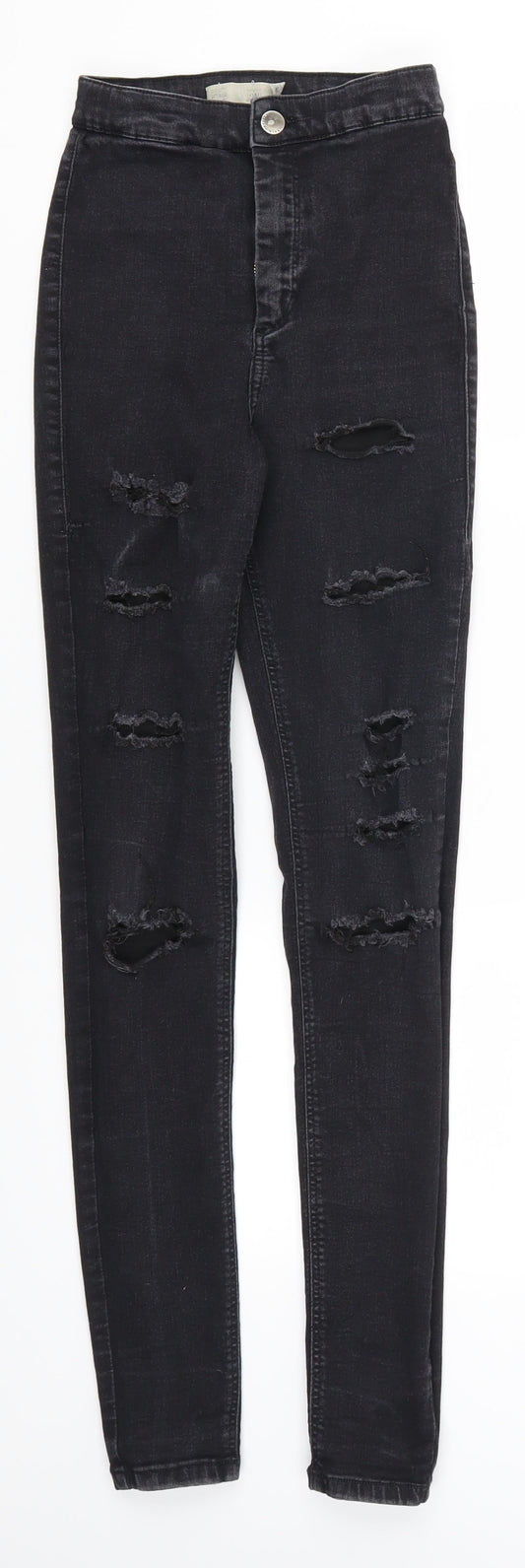 Womens UK Size 23 in Topshop Regular Fit Skinny Grey Jeans