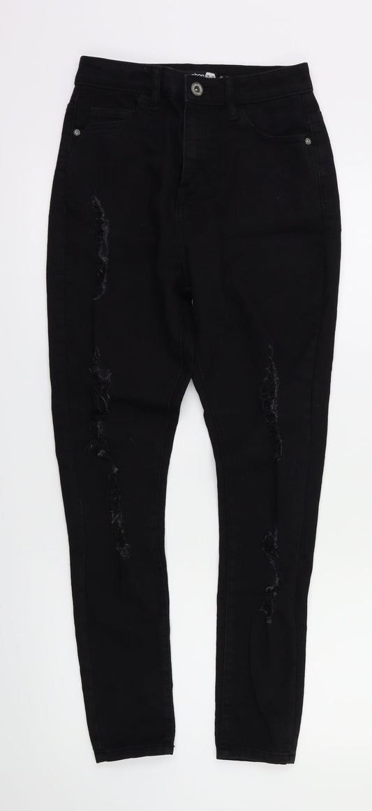 Womens UK Size 8 Boohoo Slim Fit Skinny Black Jeans