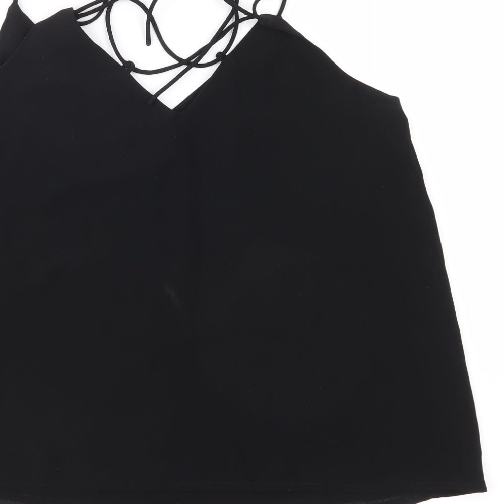 Womens UK Size 6 New Look Black Camisole Blouse