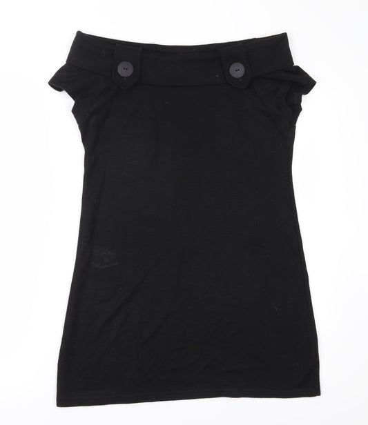 Miso Womens Black Jersey Shift Size M