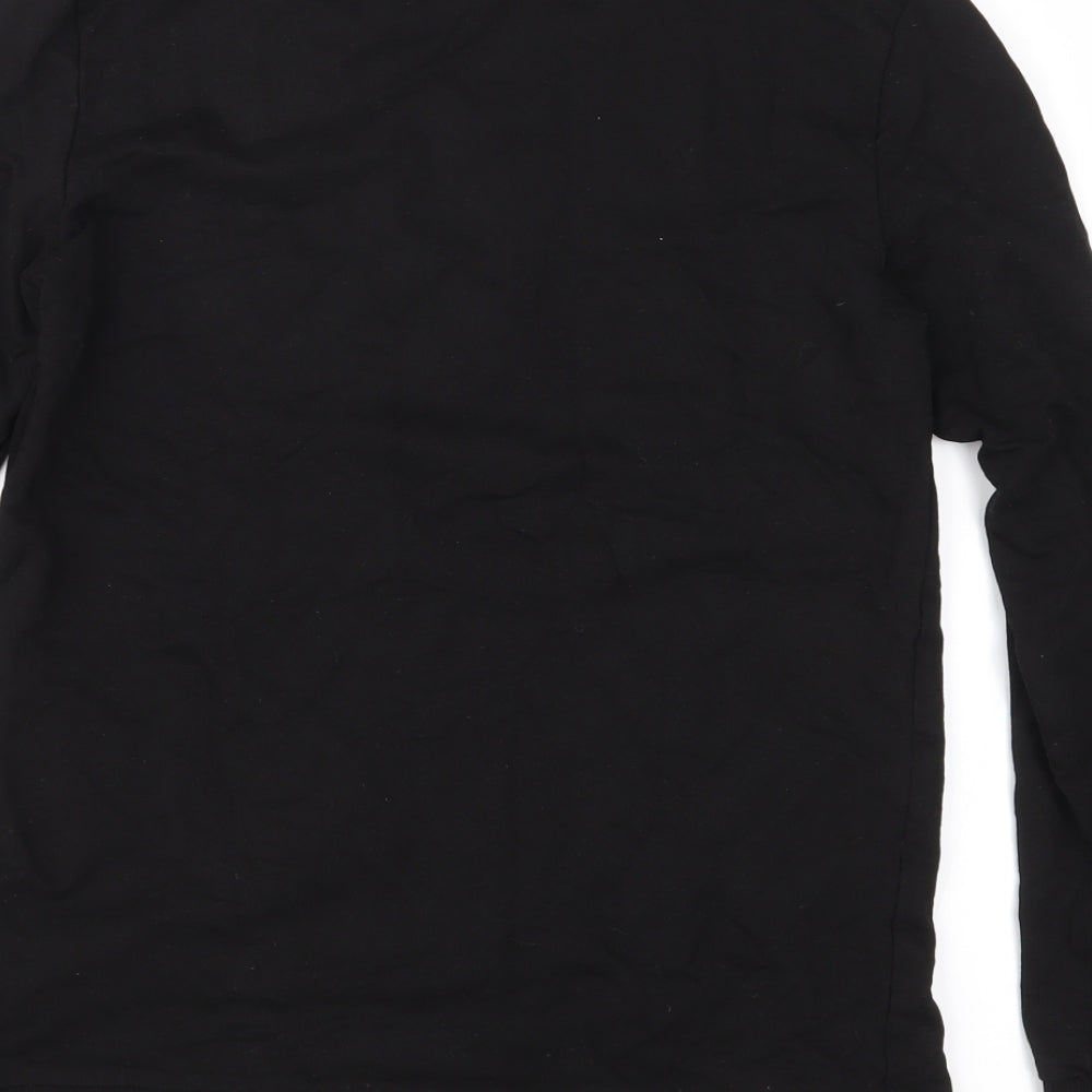 H&M Girls Black Pullover Sweatshirt Size 11-12 Years