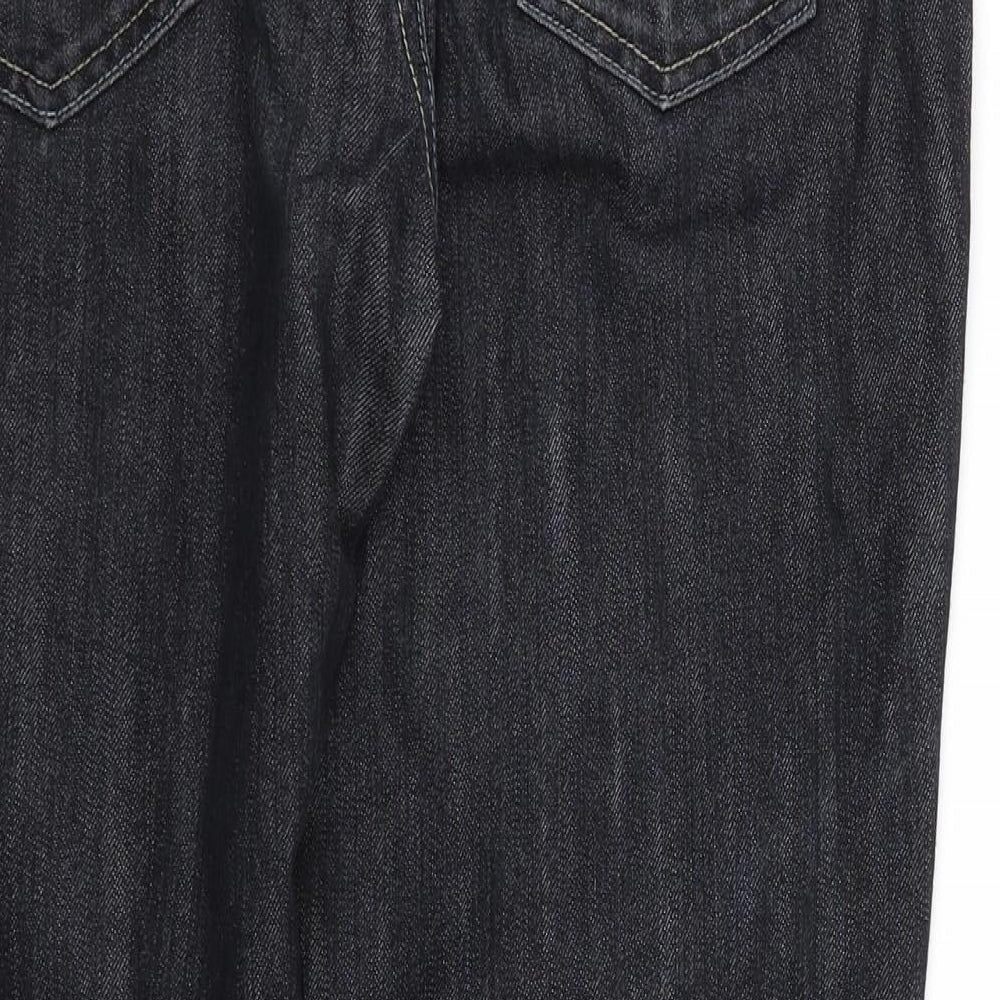 Womens UK Size L pre worn Regular Fit Straight Black Jeans