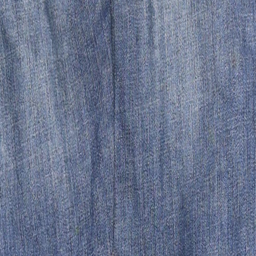 Womens UK Size S Terranova Regular Fit Straight Blue Jeans