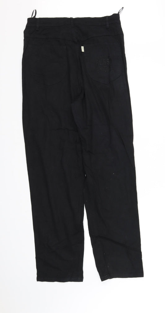 Womens UK Size L pre worn Regular Fit Black Trousers