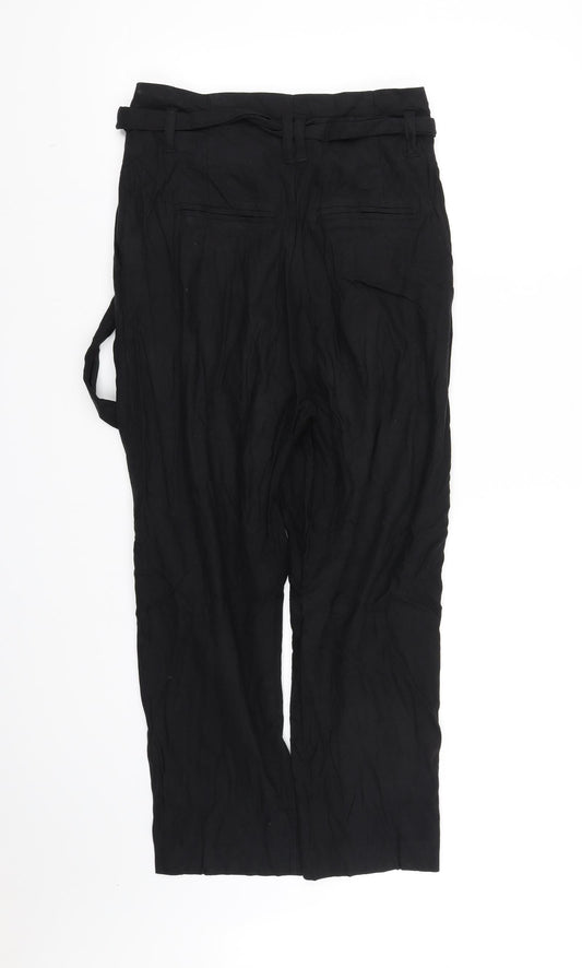 Womens UK Size 12 Lindex Regular Fit Black Trousers