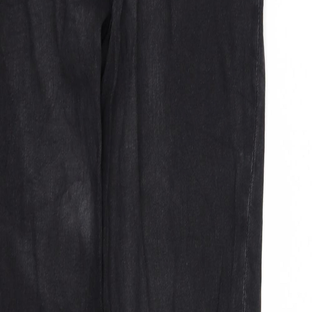 Womens UK Size 12 Divided Regular Fit Straight Black Jeans