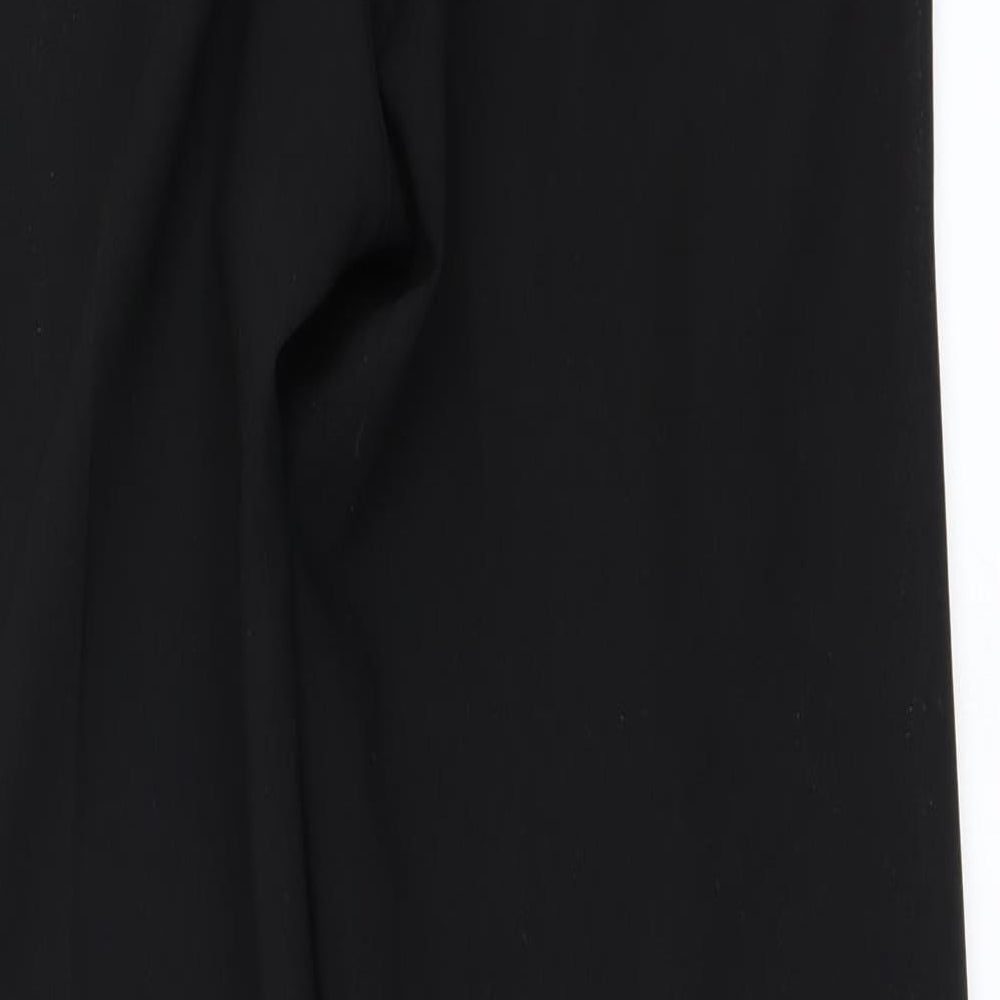 Womens UK Size 12 Preworn Regular Fit Black Trousers