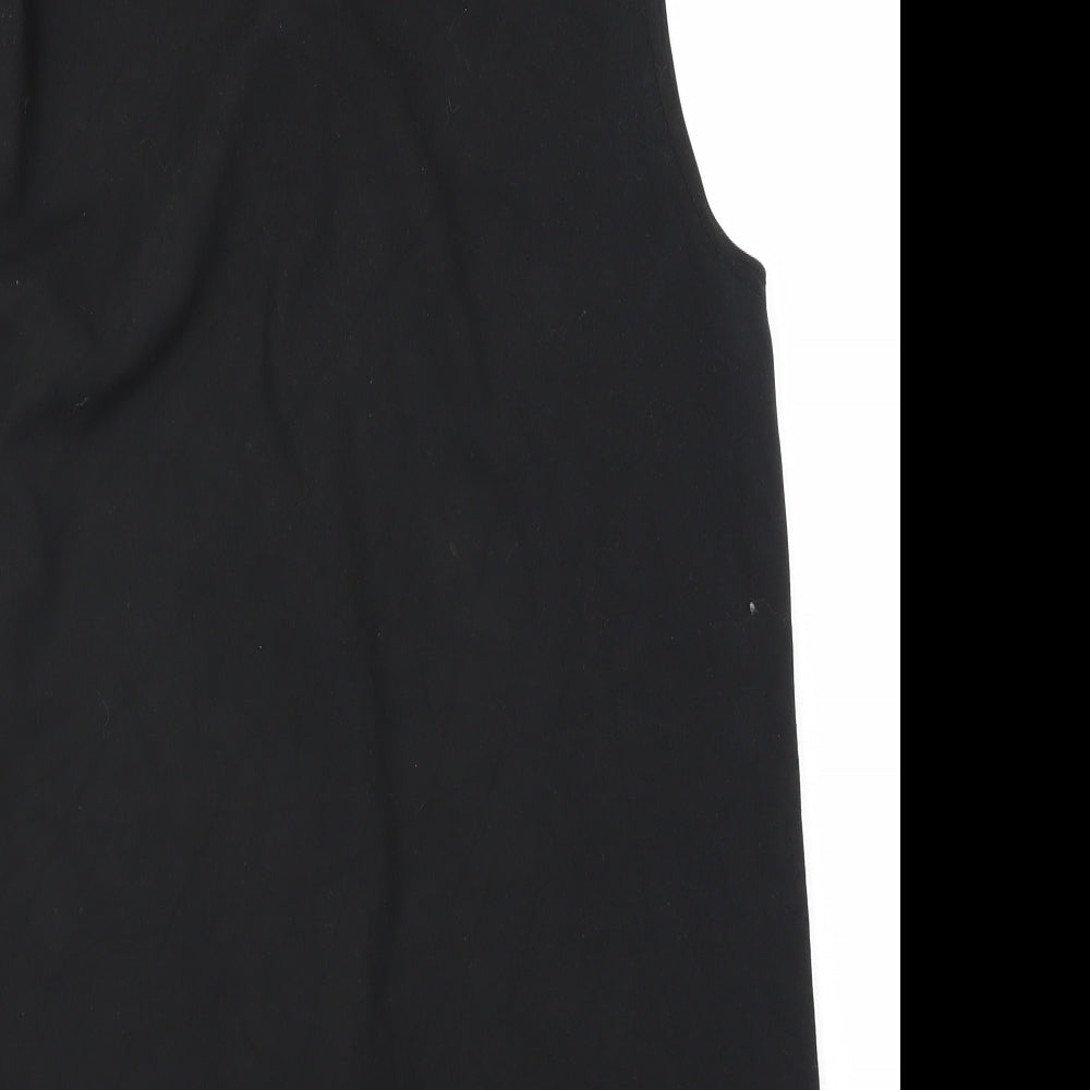 Womens UK Size 12 Preworn Black Basic T-Shirt