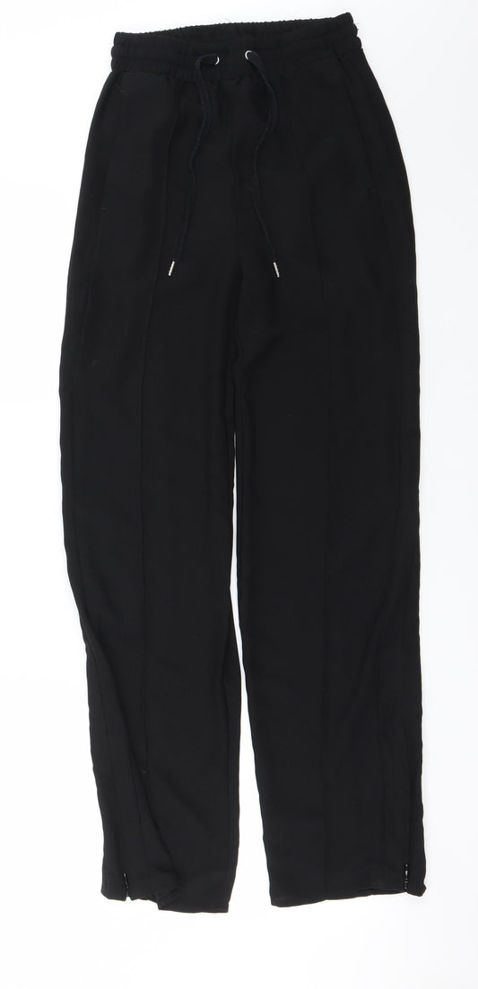 Womens UK Size 4 H&M Regular Fit Black Trousers