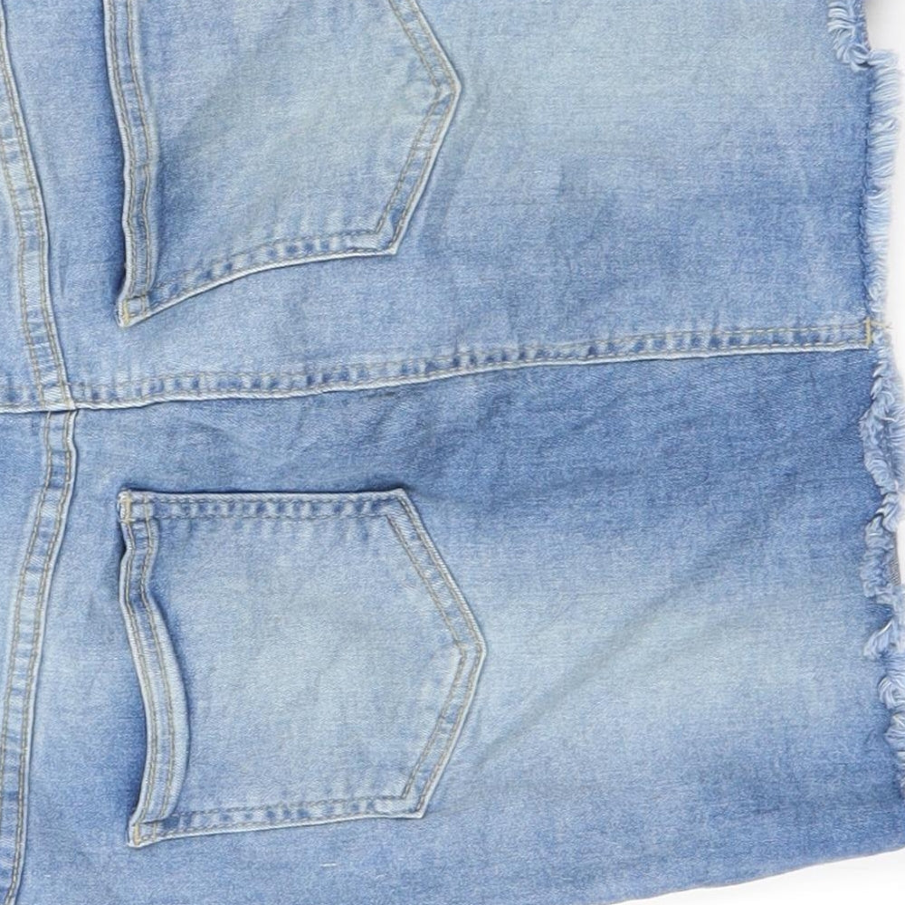 parisian Womens Blue A-Line Skirt Size 8