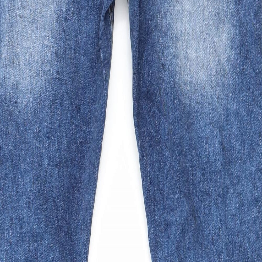 Womens UK Size 23 in Preworn Regular Fit Straight Blue Jeans