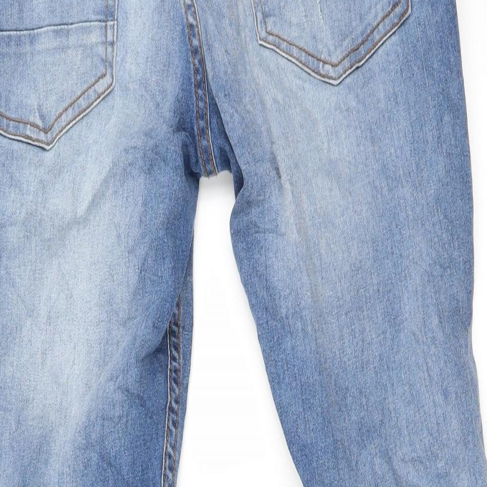 Mens UK Size 30 in Preworn Regular Fit Straight Blue Jeans
