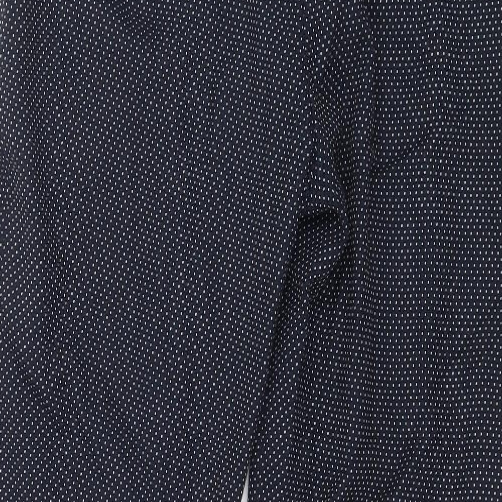 Womens UK Size 10 Zara Regular Fit Blue Trousers