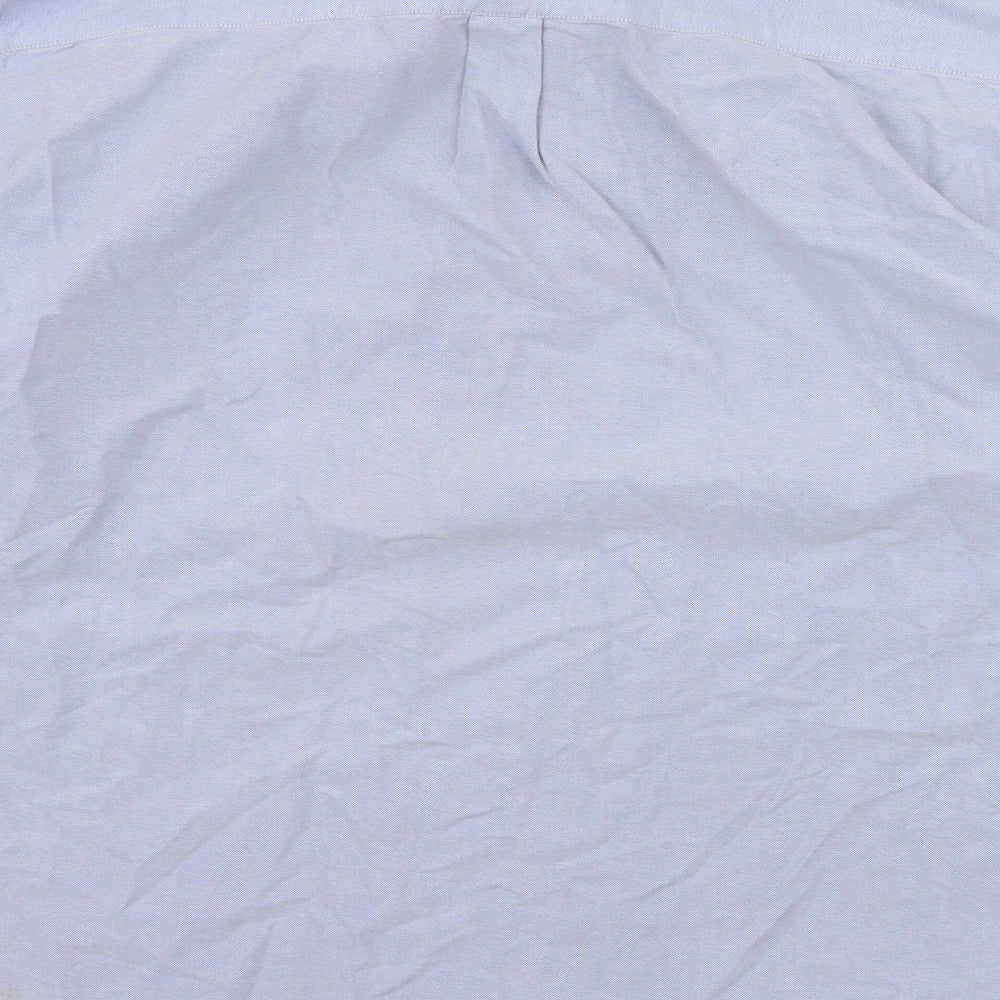 Mens UK Size S BHS Blue Button-Up Long Sleeve Casual Shirt