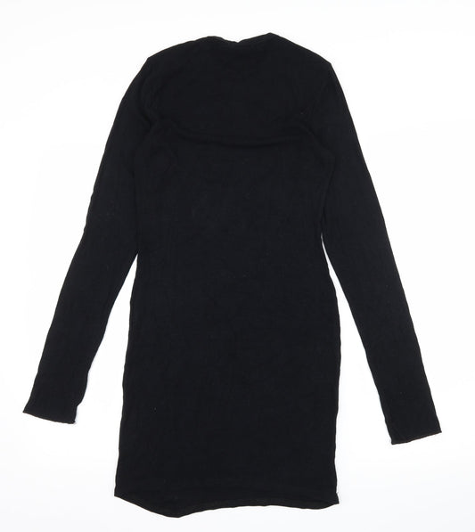 PRETTYLITTLETHING Womens Black Jersey Bodycon Size 12
