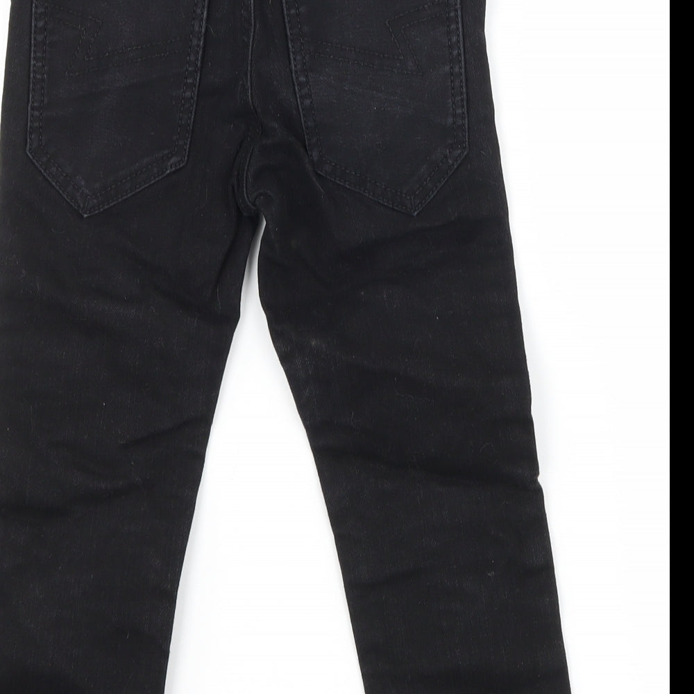 H&M Boys Black Denim Skinny Jeans Size 4 Years
