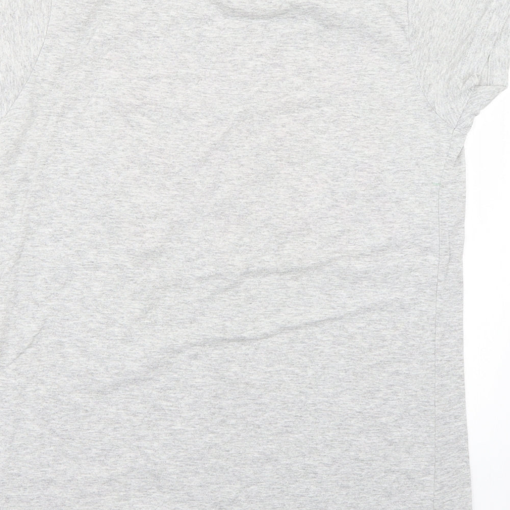 Denim & Co. Womens Grey Basic T-Shirt Size 14