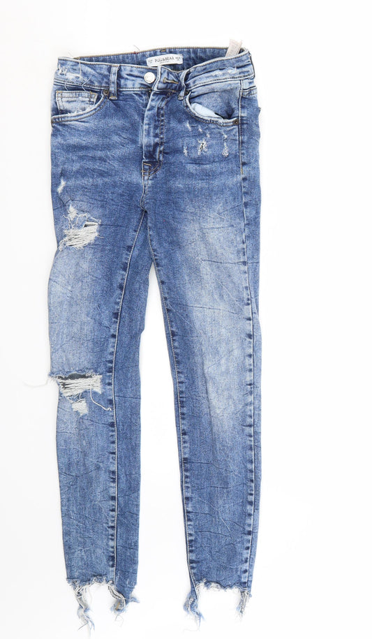 Womens UK Size 34 Pull&Bear Regular Fit Skinny Blue Jeans