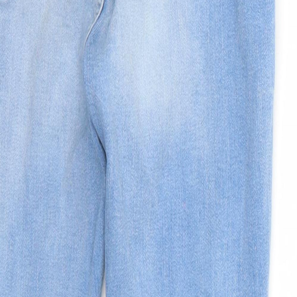 Denim & Co. Womens Blue Cropped Jeans Size 10 L28 in