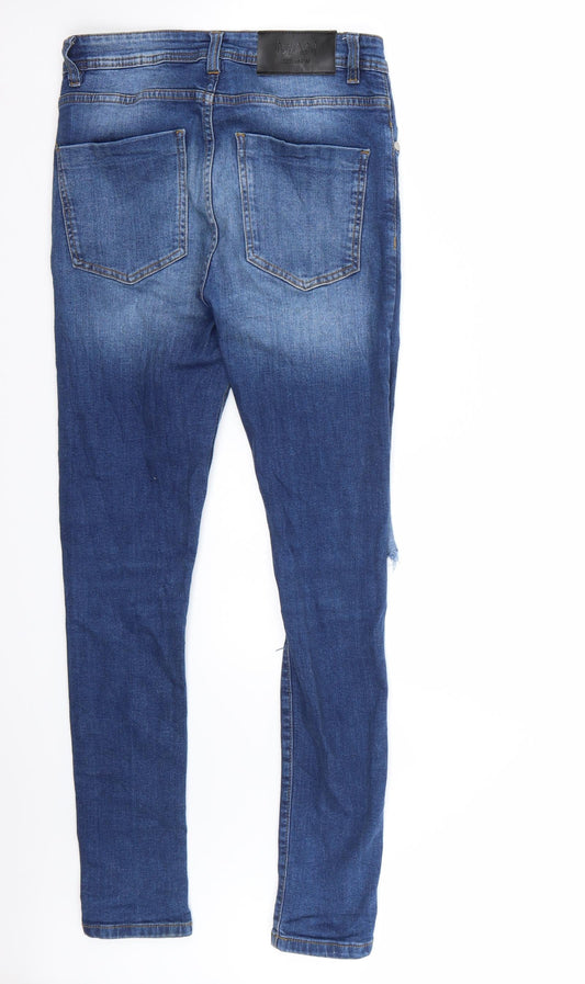 Boohoo Mens Blue Skinny Jeans Size 30 L29 in