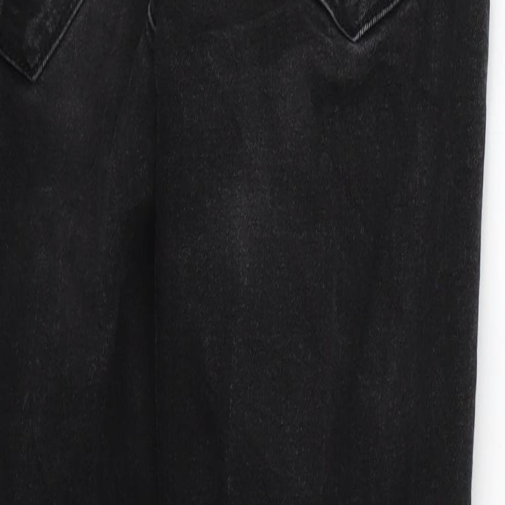 Denim & Co. Womens Black Canvas Skinny Jeans Size 10 L29 in