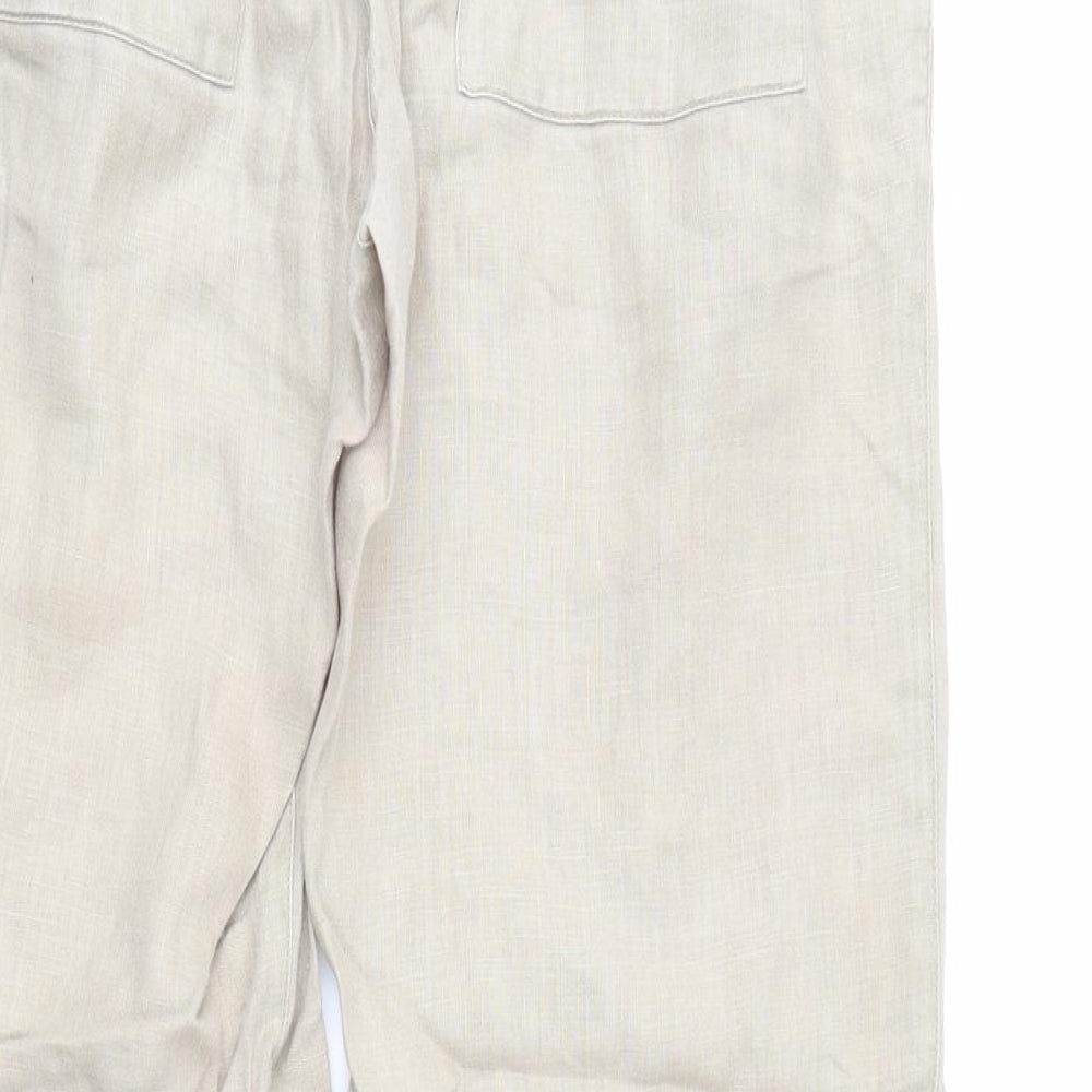 Womens UK Size 30 in NEXT Regular Fit Beige Trousers
