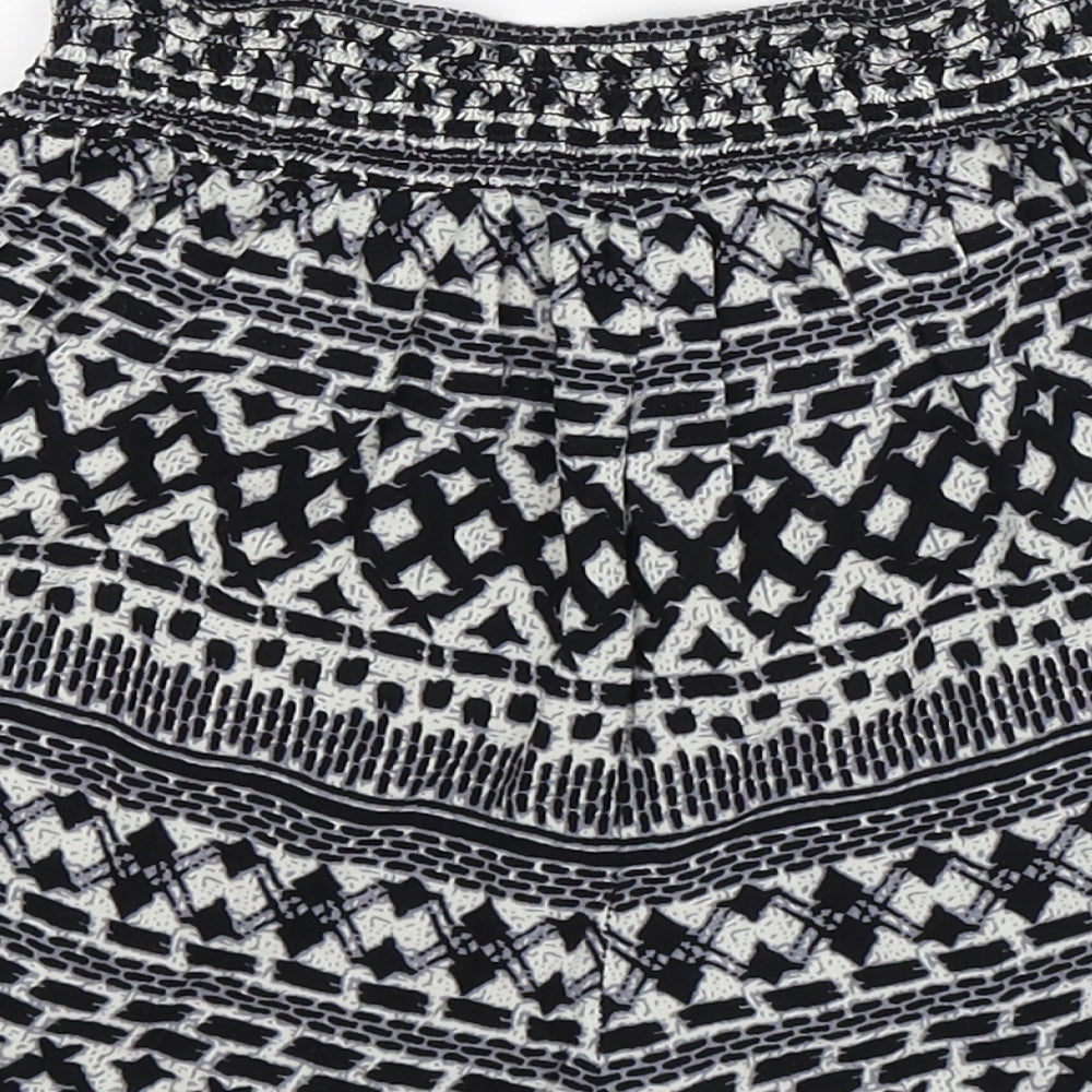 Brave Soul Womens Multicoloured Geometric Hot Pants Shorts Size XS
