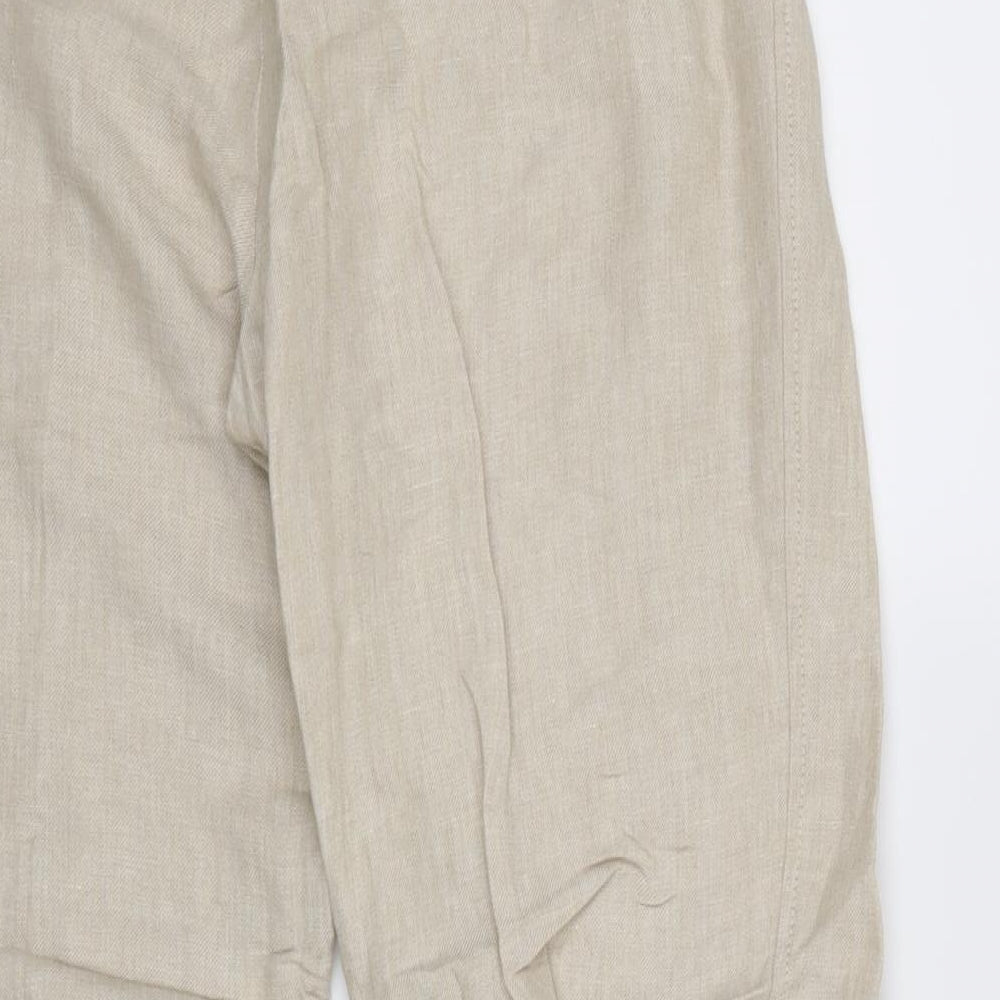 Womens UK Size 14 MINUET Regular Fit Beige Trousers