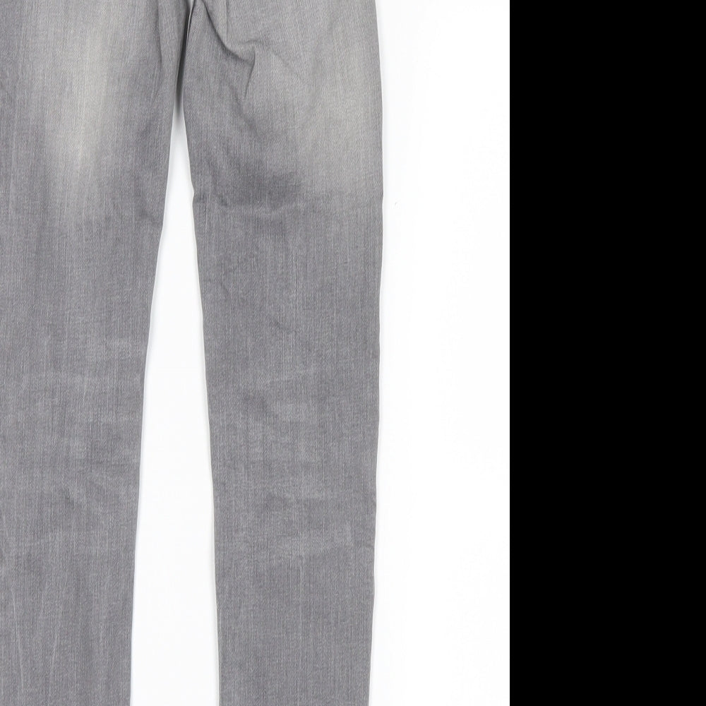 NEXT Girls Grey Denim Straight Jeans Size 9 Years