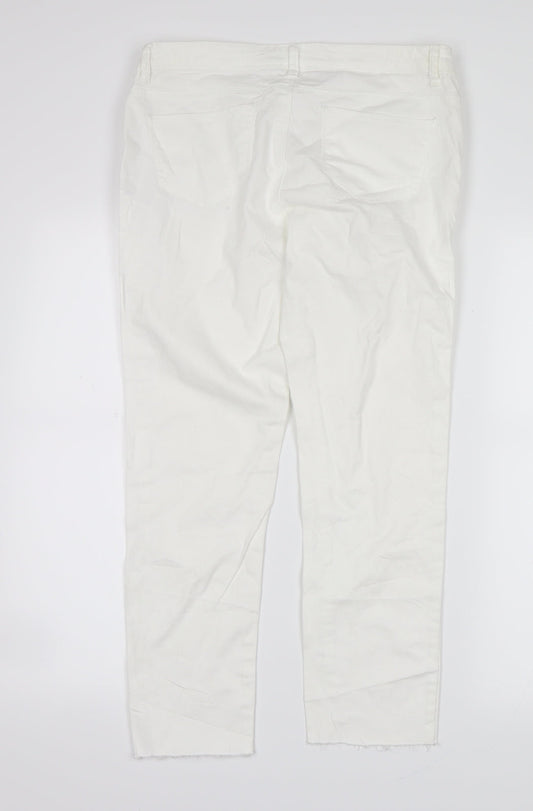 denim co Womens White Denim Straight Jeans Size 12