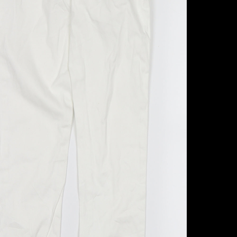 denim co Womens White Denim Straight Jeans Size 12