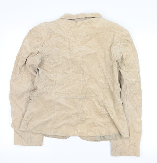 New Look Womens Beige Corduroy Jacket Size 12