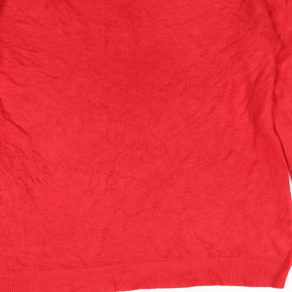 Primark Womens Red Pullover Jumper Size 12
