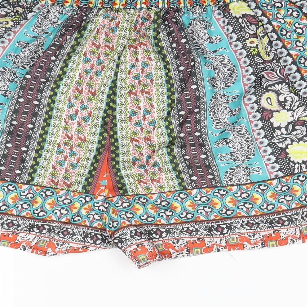 Boohoo Womens Multicoloured Mom Shorts Size 6