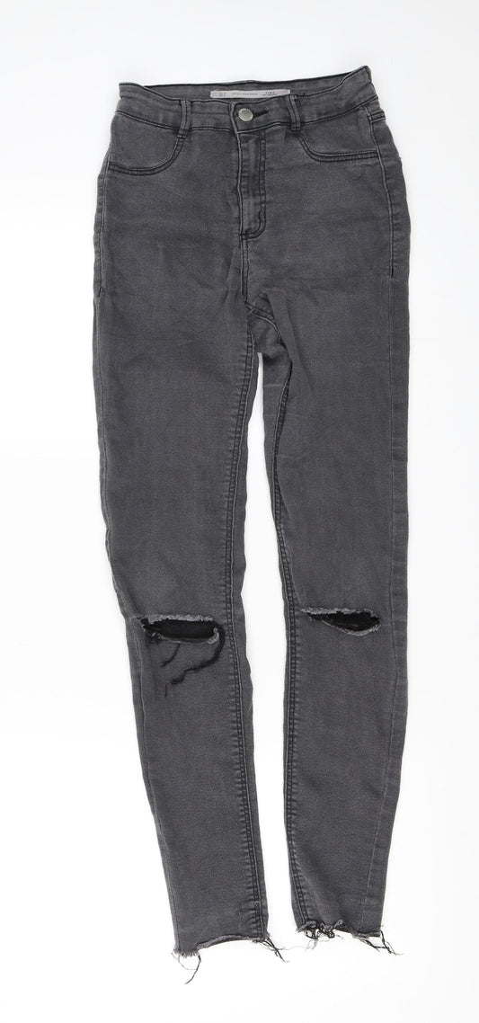 Womens UK Size 24 in Zara Regular Fit Skinny Black Jeans