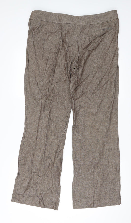 AMARANTO Womens Brown Trousers Size 16 L31 in