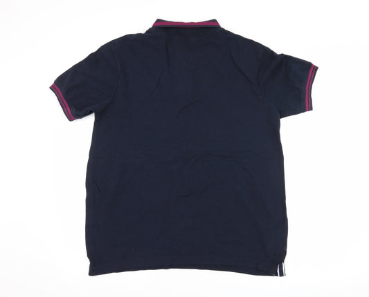 Fred & Boston Mens Blue Polo Size XL