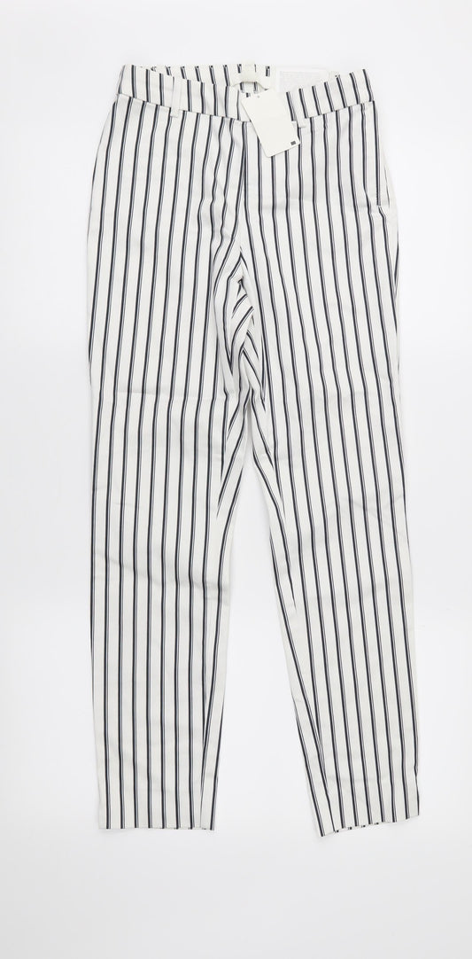 Womens UK Size 6 H&M Regular Fit White Trousers