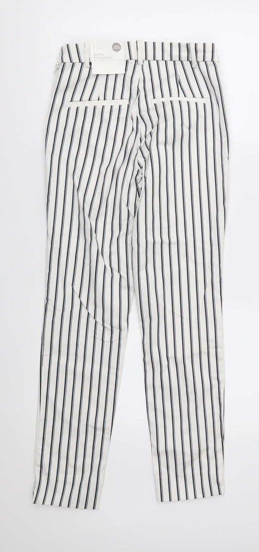 Womens UK Size 6 H&M Regular Fit White Trousers