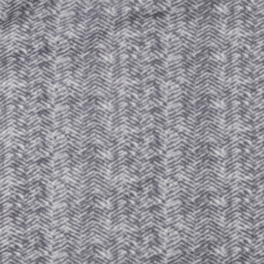 Anne De Lancay Womens Grey Herringbone Fleece Jacket Coat Size L