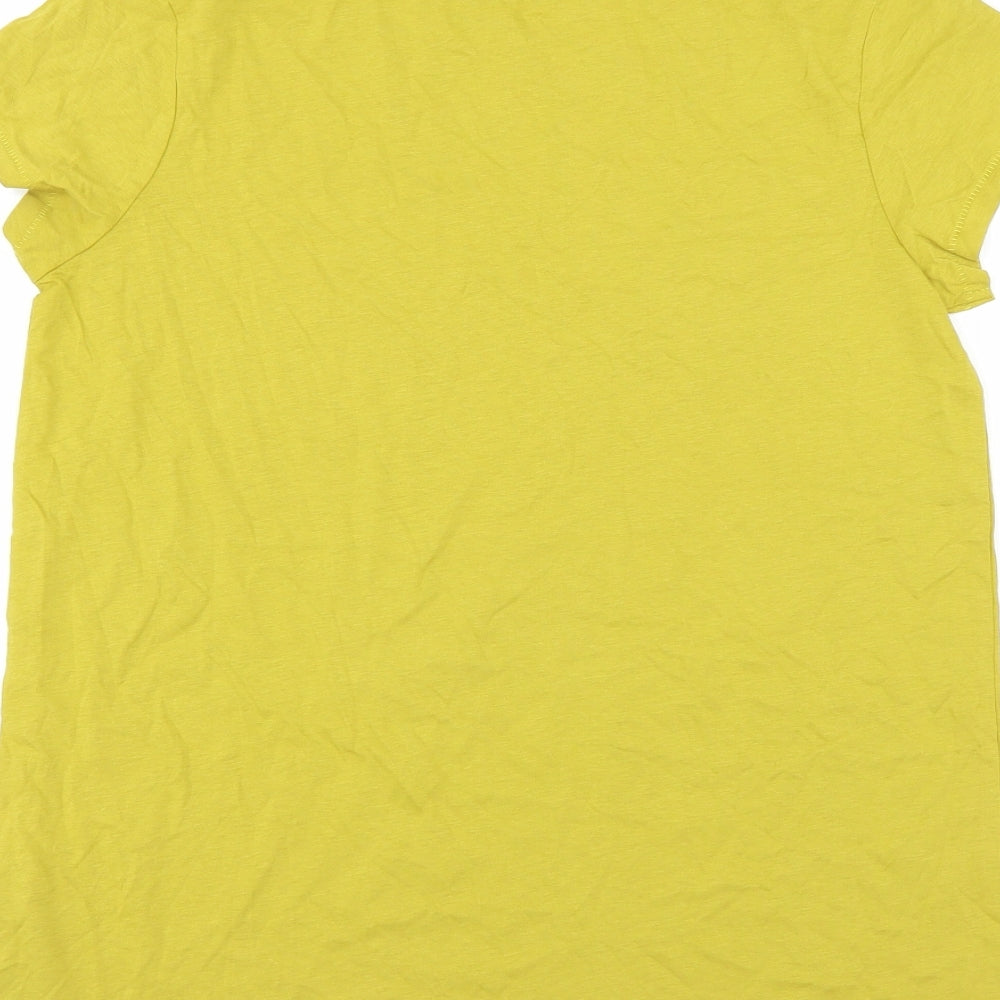 ASOS Womens Yellow Basic T-Shirt Size 10