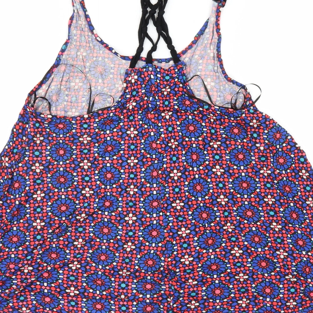 Primark Womens Multicoloured Geometric Basic T-Shirt Size L