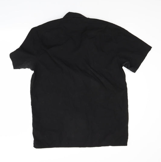 Mens UK Collar Size 15.5 Preworn Smart Black Dress Shirt