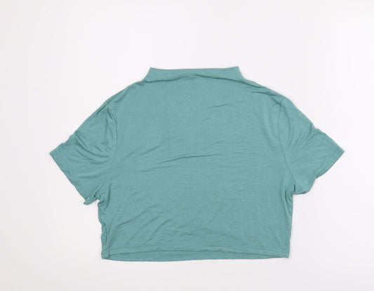 Shien Womens Green Cropped T-Shirt Size M
