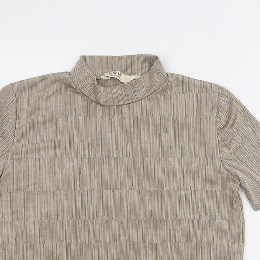 EWM Womens Beige Basic Blouse Size 18