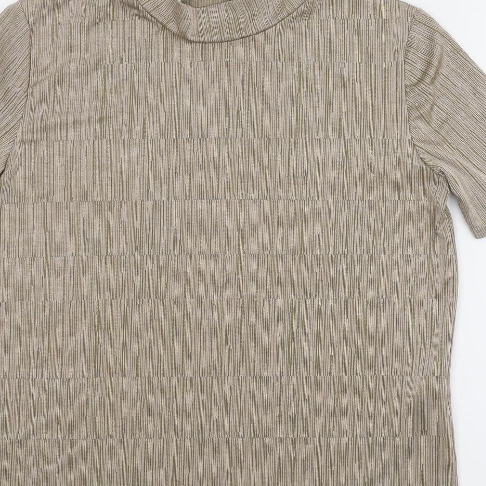 EWM Womens Beige Basic Blouse Size 18